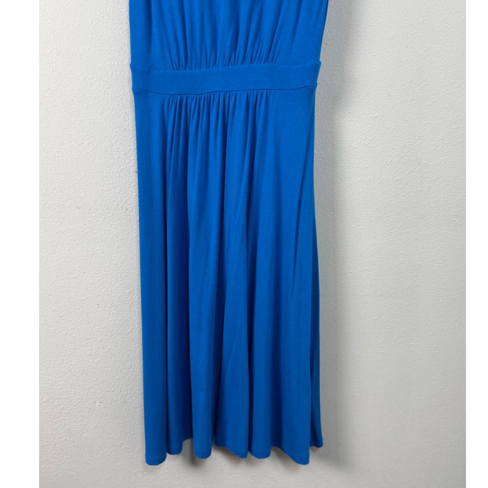 Boden Blue Pleated Jersey Midi Dress Sleeveless WH607 Size 4 Travel Vacation - Picture 7 of 10